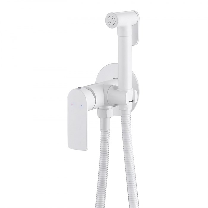 Смеситель ABBER Weiss Insel AF8025W с гигиеническим душем, белый AF8025W - фото 74659