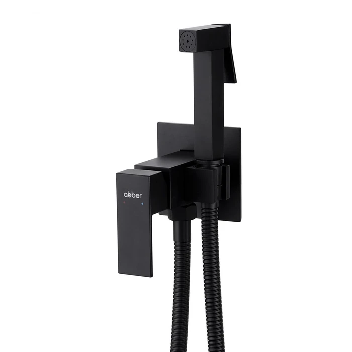 Смеситель ABBER Daheim AF8226B с гигиеническим душем, черный матовый AF8226B