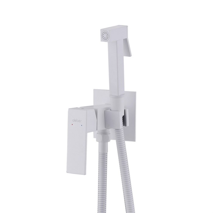 Смеситель ABBER Daheim AF8226W с гигиеническим душем,белый матовый AF8226W - фото 74688