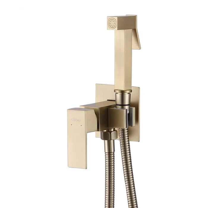 Смеситель ABBER Daheim AF8226G с гигиеническим душем, золото матовое AF8226G