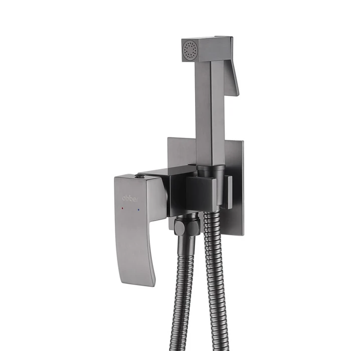 Смеситель ABBER Wasserfall AF8625NG с гигиеническим душем, оружейная сталь AF8625NG