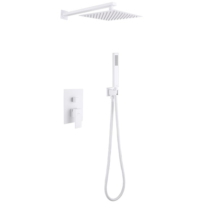 Душевая система ABBER Daheim AF8219W скрытого монтажа без излива, белая матовая AF8219W - фото 75213