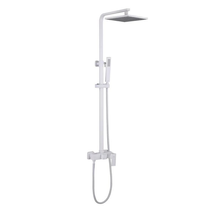 Душевая стойка ABBER Daheim AF8220WL без излива, белая матовая AF8220WL