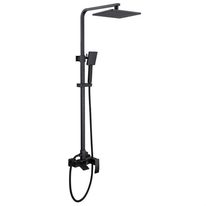 Душевая стойка ABBER Wasserfall AF8616B с изливом, черная матовая AF8616B - фото 75294