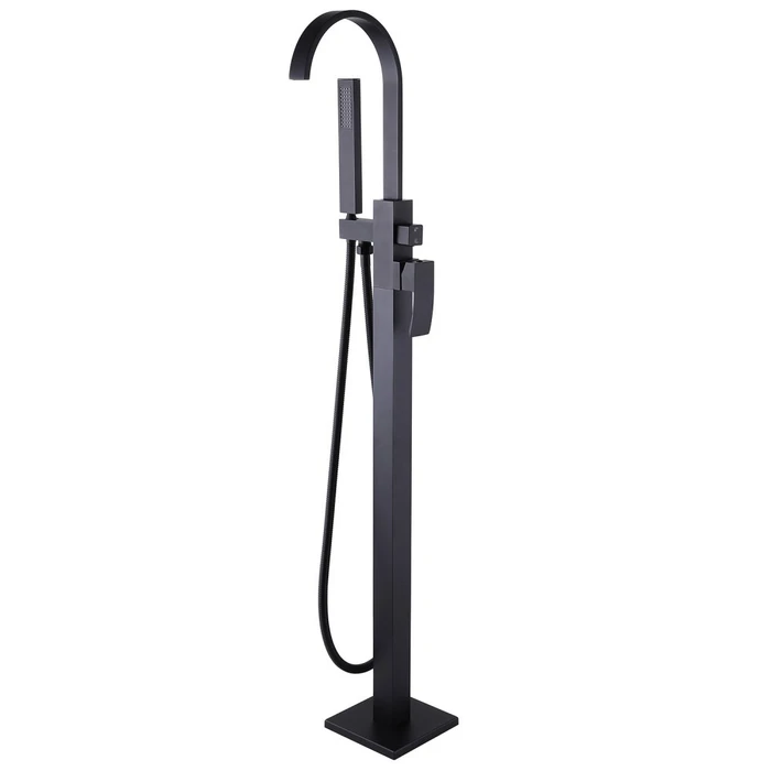 Смеситель ABBER Wasserfall AF8615B напольный, черный матовый AF8615B