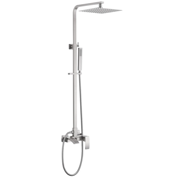 Душевая стойка ABBER Wasserfall AF8616SPL с изливом, сатин AF8616SPL