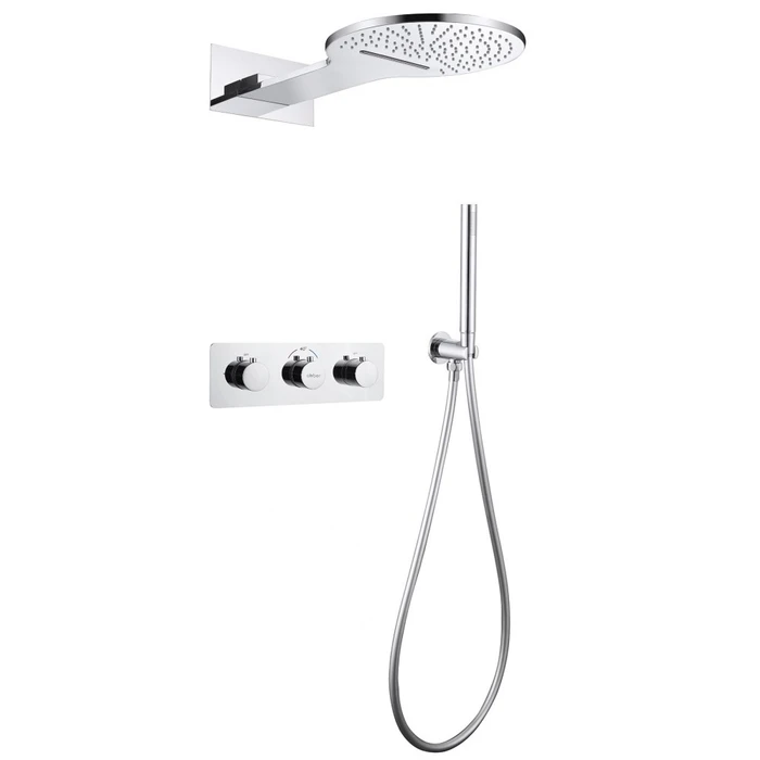 Душевая система ABBER Wasser Kreis AF8151 скрытого монтажа без излива, термостат, хром AF8151