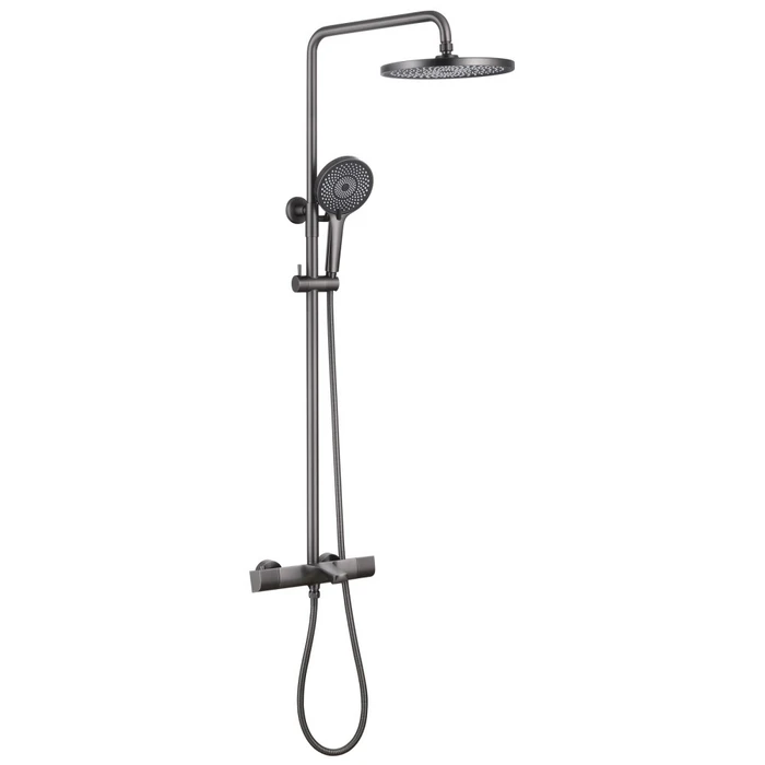 Душевая стойка ABBER Thermostat AF8516NG с термостатом и изливом, никель AF8516NG