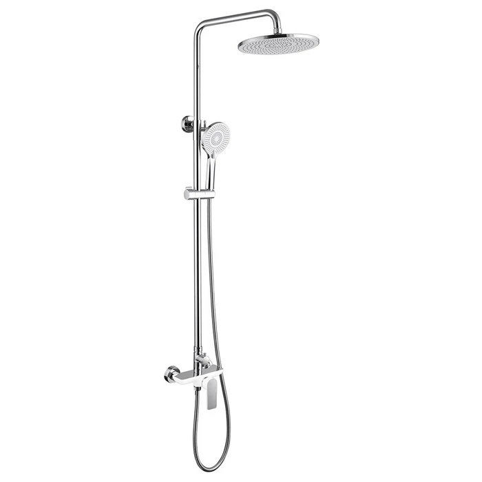 Душевая стойка ABBER Weiss Insel AF8020W без излива, белый-хром, Душевая стойка ABBER Weiss Insel AF8020W - надежное качество из ГерманииОбзор товараЕсли вы ищете надежную душевую стойку, которая прослужит вам многие годы, тогда душевая стойка ABBER Weiss AF8020W