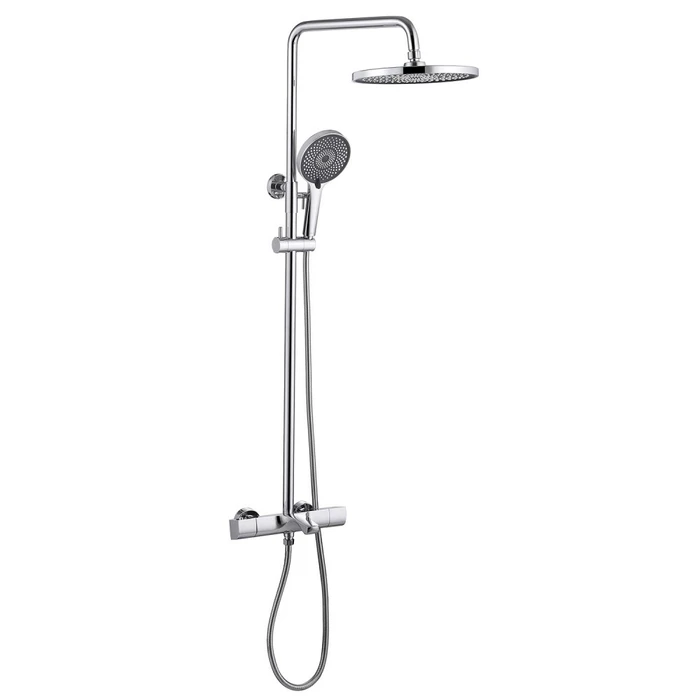 Душевая стойка ABBER Thermostat AF8516L с термостатом и изливом, хром AF8516L