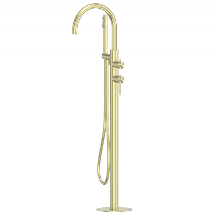 Смеситель ABBER Wasser Kreis 316 AF8115BG напольный для ванны, брашированное светлое золото AF8115BG - фото 76224