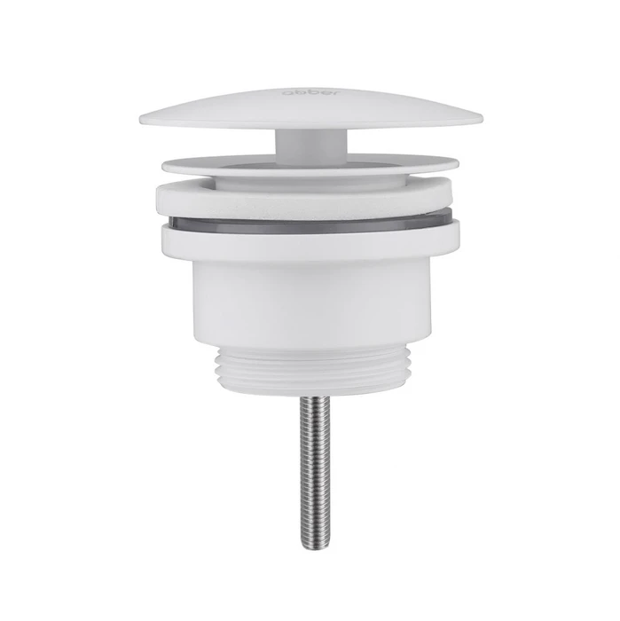 Донный клапан ABBER AF0012W без перелива, фиксированный, белый матовый AF0012W