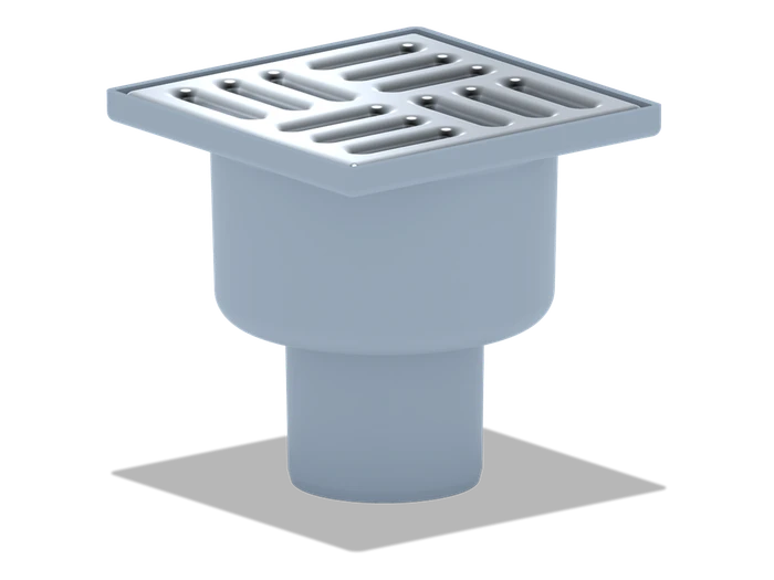 TA5202 Трап вер.вып. 50 н/рег.с решеткой из нержавеющей стали 10x10 (16шт) TA5202