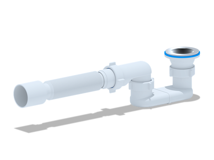 ANI Сифон для душевого поддона 1 1/2"*40мм. с гибкой трубой 40х50мм., ANI PLAST E015 - фото 79133