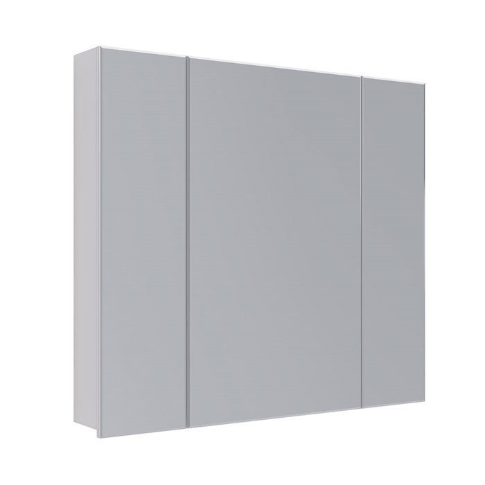 Шкаф зеркальный Lemark UNIVERSAL 90х80 см 3-х дверный, цвет корпуса: Белый глянец LM90ZS-U - фото 79695