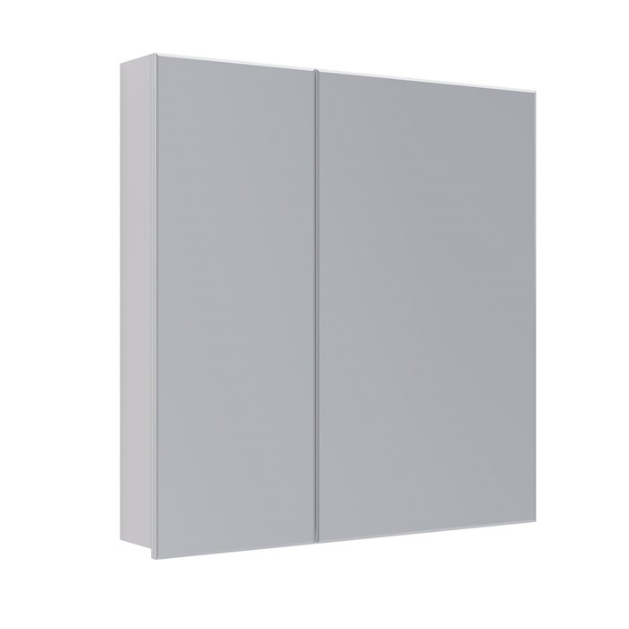 Шкаф зеркальный Lemark UNIVERSAL 80х80 см 2-х дверный, цвет корпуса: Белый глянец LM80ZS-U - фото 80020