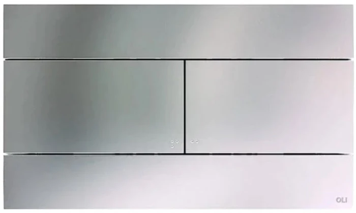Панель механическая двойная SLIM INOX, пластик, матовый, OLI 057141