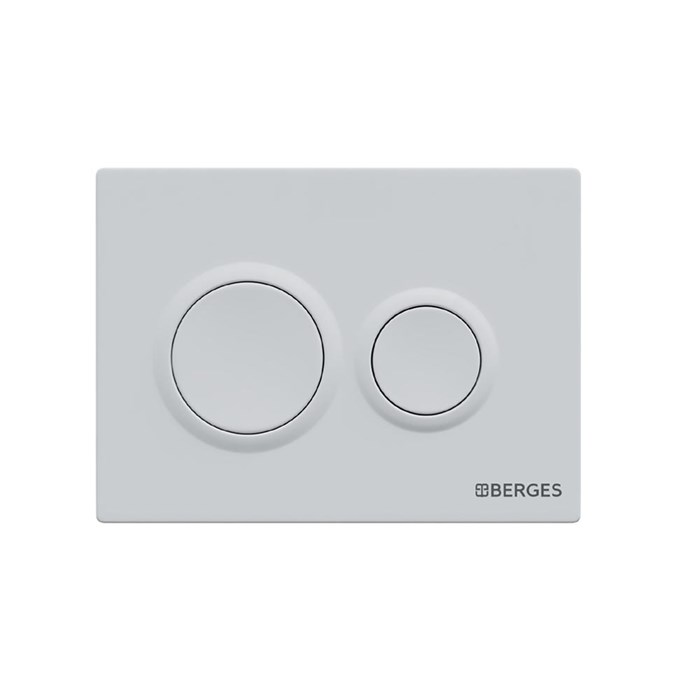 Кнопка  для инсталляции NOVUM O4, Soft Touch белая, BERGES 040064 - фото 82611