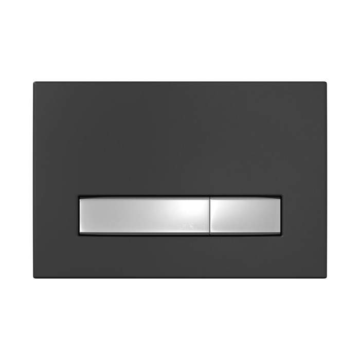 Кнопка  для инсталляции ATOM Line черная SoftTouch/хром глянец, BERGES 049231 - фото 82622