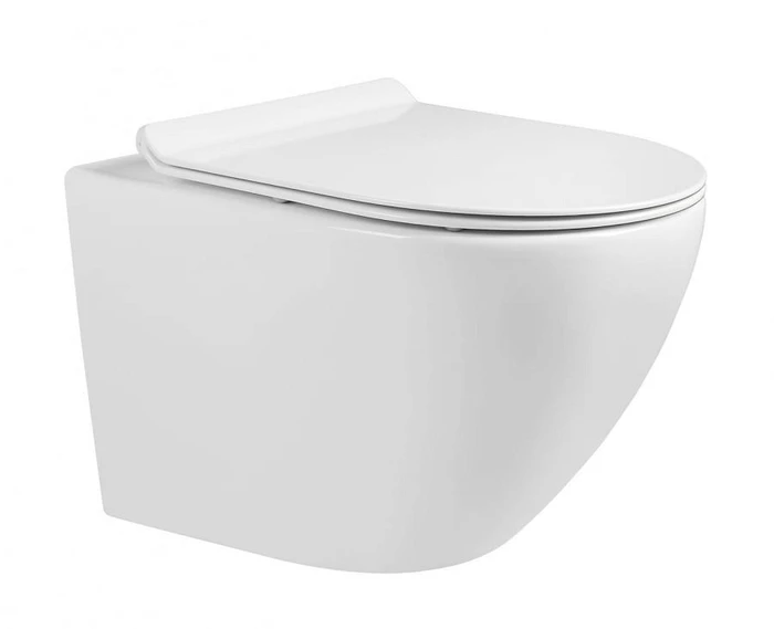 Унитаз подвесной Teymi Lina H безободковый c сиденьем HARO Kano микролифт T40101HARO 1192181