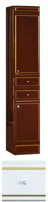 Praga Пенал-35 прав.с 2ящ.белая  патина Л-Пра05035-0132ЯП