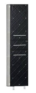 Шкаф - пенал Misty Гранд Lux 35 L черно-белый Cristallo Л-Грл05035-249КрЛ Л-Грл05035-249КрЛ - фото 94309