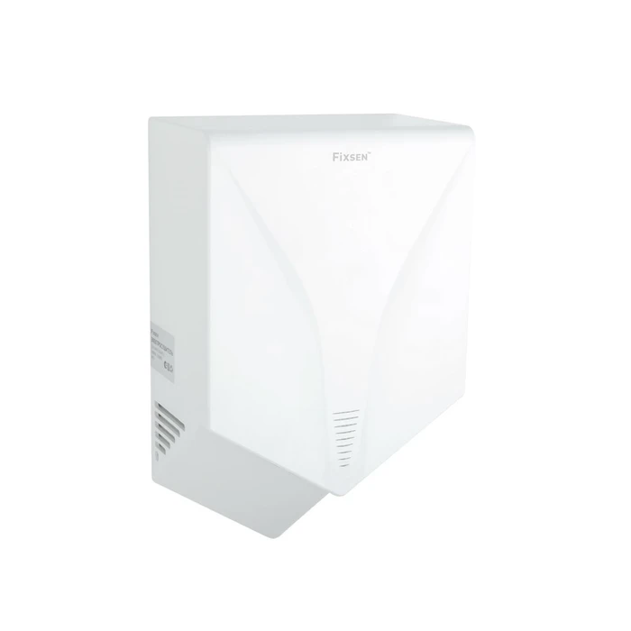 "ОТЕЛЬ" Сушилка для рук FX-31026B белая: 1000W, длина кабеля 30 см, LED индикатор, напряжение 220-240В, класс энергозащиты II, скорость вп 90м/с, вес FX-31026B