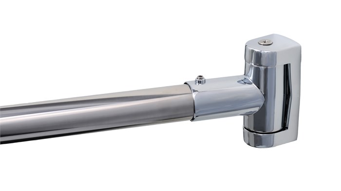 Карниз для ванной  дуговой Fixsen FX-25144, нерж.сталь-хром, max. 180 см. FX-25144 - фото 95798