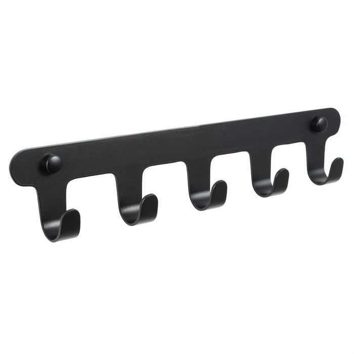 Планка 5 крючка Fixsen, FX-805B-5, черный FX-805B-5 - фото 96742