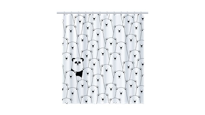 Шторка для ванной Fixsen Panda FX-2501, без колец FX-2501 - фото 96822