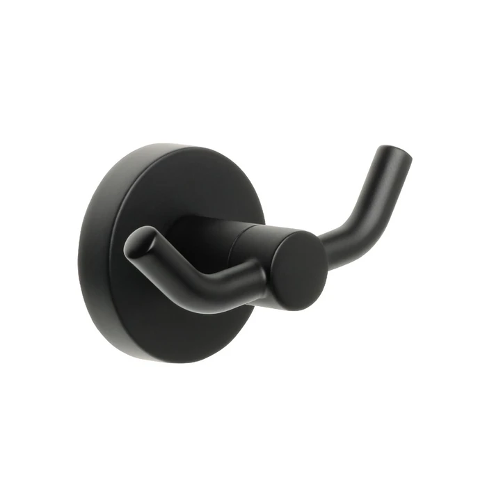 FX-86005A "COMFORT BLACK" Крючок двойной черный (20 шт) FX-86005A