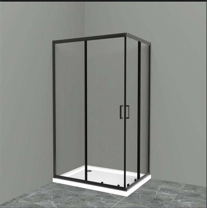 Душевой уголок BelBagno UNO-195-AH-1-120/80-C-NERO UNO-195-AH-1-120/80-C-NERO - фото 97194