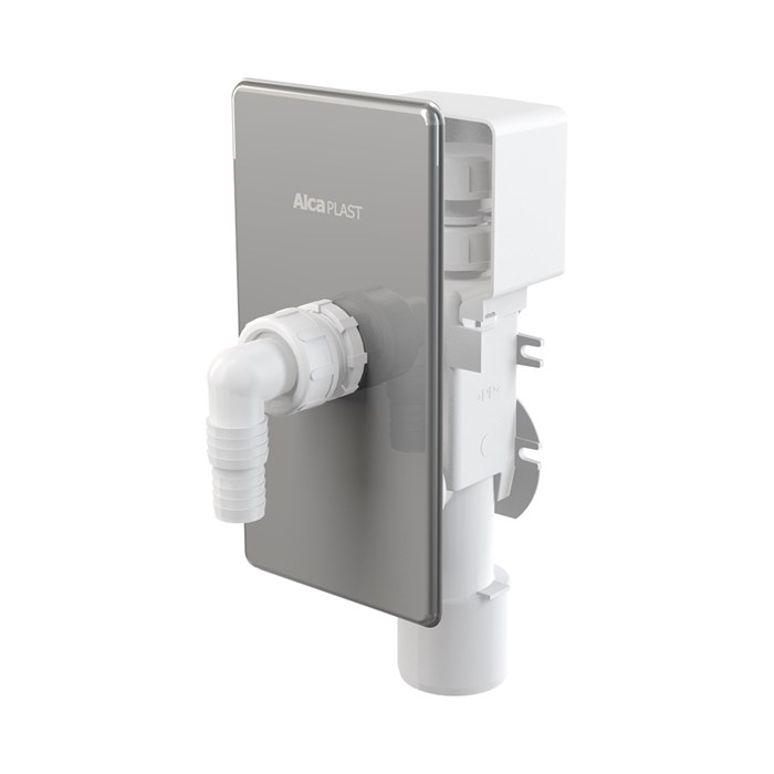 Alcaplast  Сифон для стиральной машины с разрывным клапаном под штукатурку DN40 и DN50, нержавеющая сталь  APS3P APS3P - фото 97233