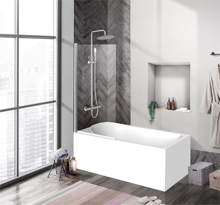 Душевая шторка на ванну BelBagno UNO-V-1-90/150-C-Cr UNO-V-1-90/150-C-Cr - фото 98107