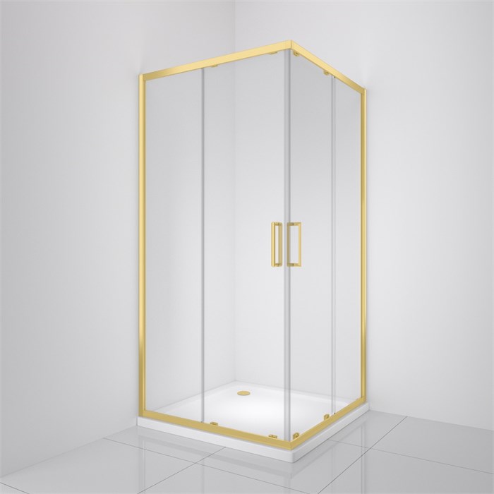 LUCE-A-2-80-C-ORO Душевой уголок LUCE-A-2-80-C-ORO - фото 98329