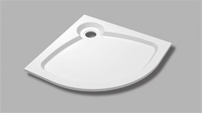 TRAY-S-R-90-550-56-W Встраиваемый литой поддон из искусственного мрамора радиальный 900х900х56, белый (Bianco) TRAY-S-R-90-550-56-W