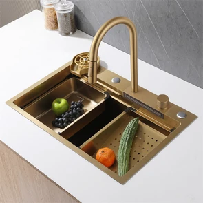 {{photo.Alt || photo.Description || 'Кухонная мойка ABBER Wasser Kreis AF2194G золото матовое'}}