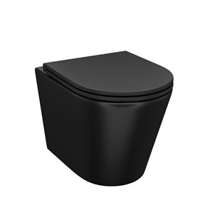 Унитаз подвесной IDDIS Calipso, черный матовый (CALR3BMi25) CALR3BMi25