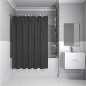 Штора IDDIS для ванной 200x180 см темно-серый PE (P03PE18i11) P03PE18i11