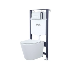 Комплект 3в1: подвесной унитаз, инсталляция и клавиша смыва IDDIS Basic (BASC010i73) BASC010i73