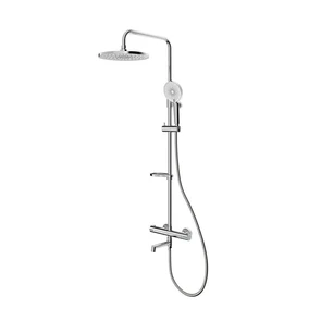 Смеситель термостатический для ванны со стойкой и тропической лейкой Milardo Ideal Spa (ILSSBTHM06) ILSSBTHM06