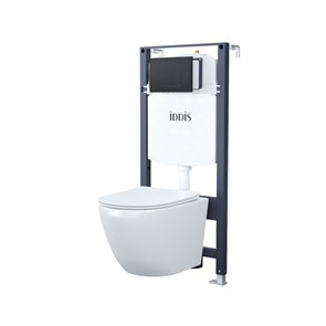 Комплект 3в1: подвесной унитаз, инсталляция и клавиша смыва IDDIS (BASBQ02i73) BASBQ02i73