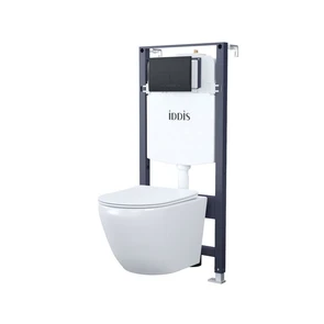 Комплект 3в1: подвесной унитаз, инсталляция и клавиша смыва IDDIS (BASBQ02i73) BASBQ02i73
