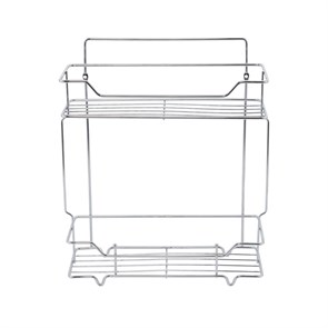 Полка двухъярусная прямая Milardo Grid проволока стальная, хром (GRICS2CM44) GRICS2CM44