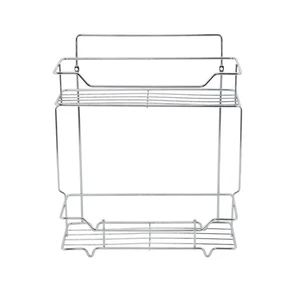 Полка двухъярусная прямая Milardo Grid проволока стальная, хром (GRICS2CM44) GRICS2CM44