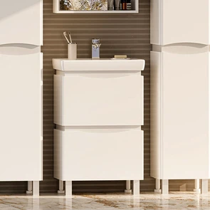 {{photo.Alt || photo.Description || 'Венера - 55 Тумба с 2 ящ. белая + раковина'}}