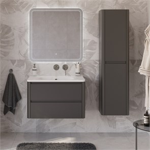 {{photo.Alt || photo.Description || 'Тумба с раковиной подвесная CEZARES RELAX 80 Оружейная сталь, раковина белая без отверстия под смеситель'}}