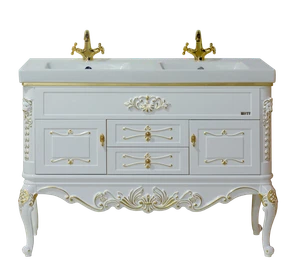 {{photo.Alt || photo.Description || 'Bianco - 120 Тумба с 2 ящ. белая сусальное золото + двойная рак-на'}}