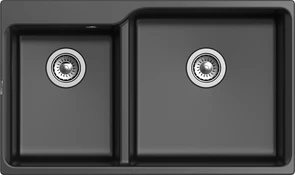 {{photo.Alt || photo.Description || 'RIVELATO Мойка AXEL 90D  2-чаши 870*520мм antracite арт.'}}