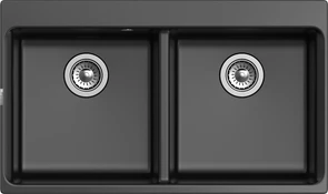 {{photo.Alt || photo.Description || 'RIVELATO Мойка AXEL 90-2D  2-чаши 870*520мм nero арт.'}}